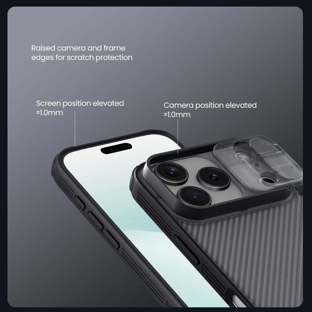 For iPhone 17 Pro Max / 17 Air Nillkin Case Soft Edges Camshiled Pro Camera Slide Cover Protection Back Cover for iPhone 17