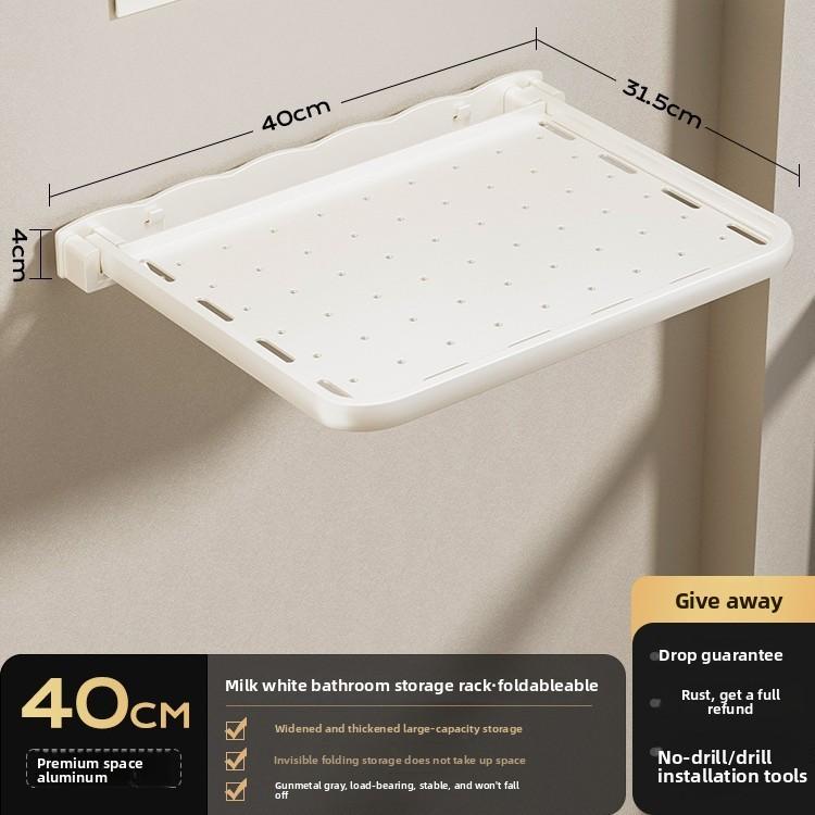 Aluminium Badezimmer-Wandregal mit Haken für Duschaufbewahrung und Handtuchorganisation