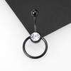 G23 Titanium Diamond Navel Ring - Captive Ball Belly Button Piercing 2023 New Titanium Alloy.