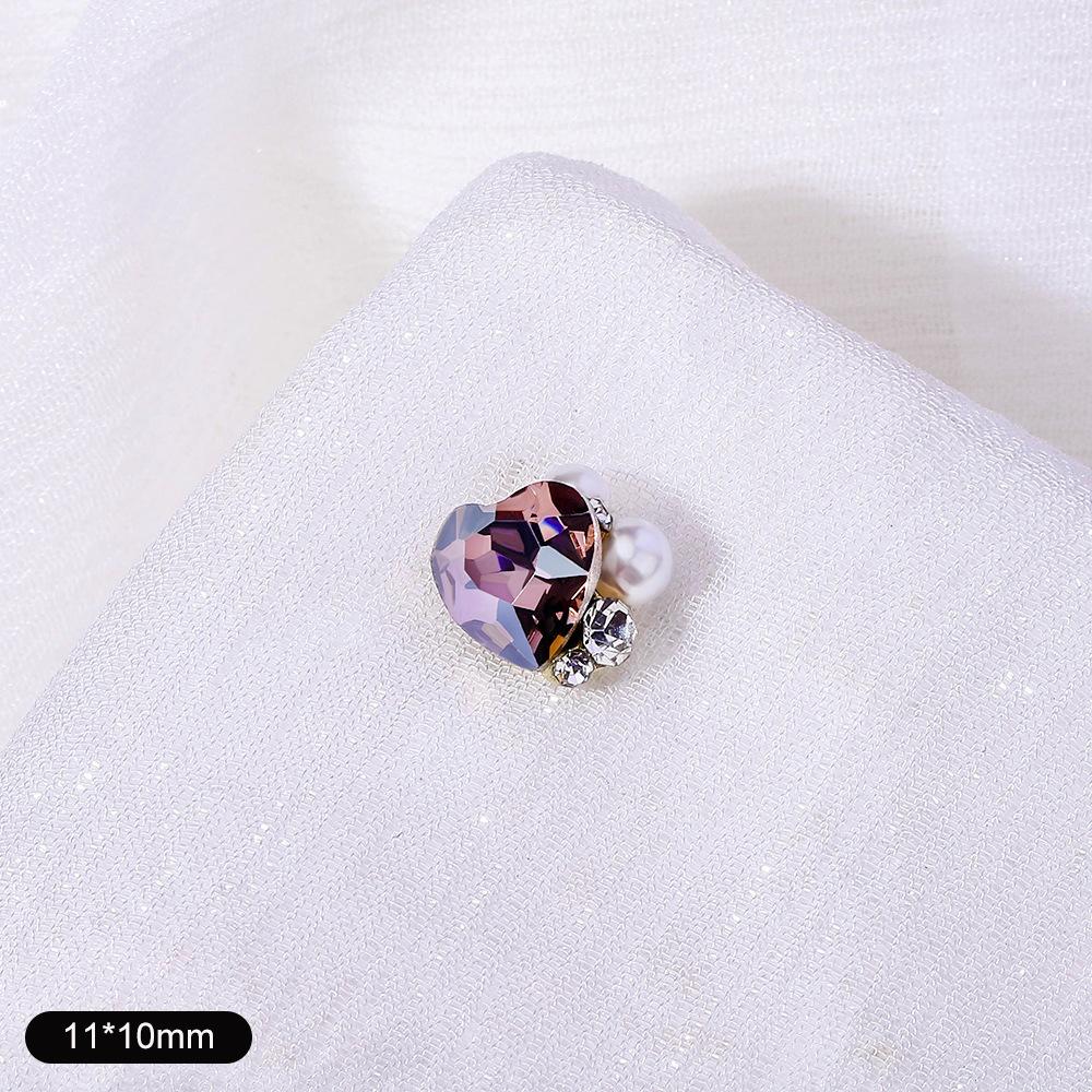 Nail Art Diamond Ball Stack Diamond Finished Nail Art Diamond Decoration Super Shiny Rectangle Right Angle Handmade Diamond Set With Pearl Decoration