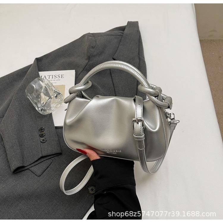 2025 spring new niche retro bag crescent moon bag dumpling bag commuter versatile single shoulder messenger handbag