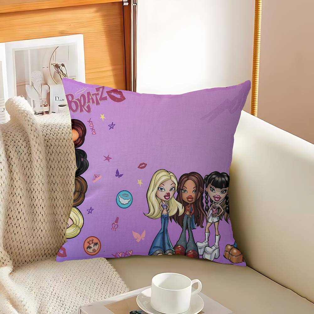 Cartoon BBratzs Personalized Picture Text Home Decorative Pillows Household Gifts 45x45cm