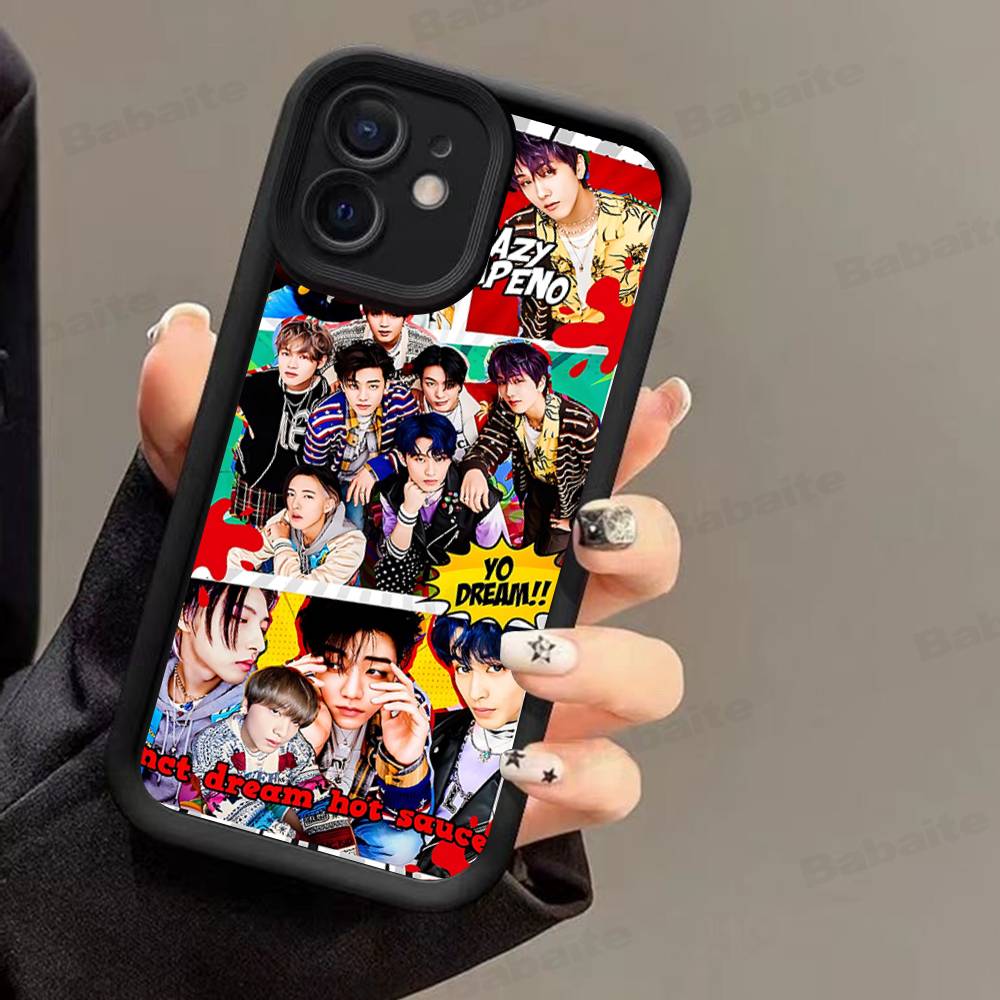 Band N-NCT MUSIC Für IPhone 17 Pro Max 16 15 14 13 12 11 Plus Schwarze Weiche Handyhülle