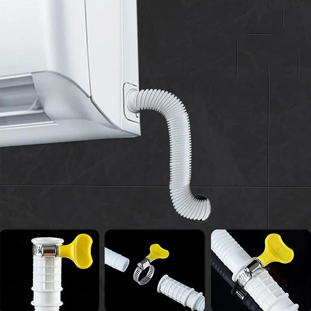 White Drain Hose Pipe Inlet Extension Tube Drainpipe for Faucet Accessories Washing Machine Water Pipe Home Improvement