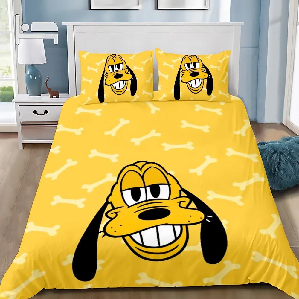 Pluto Dog Duvet Cover Pillowcase Bedding Set Adult Boy Girl Bedroom Decoration Children Gift Single Double Large Size