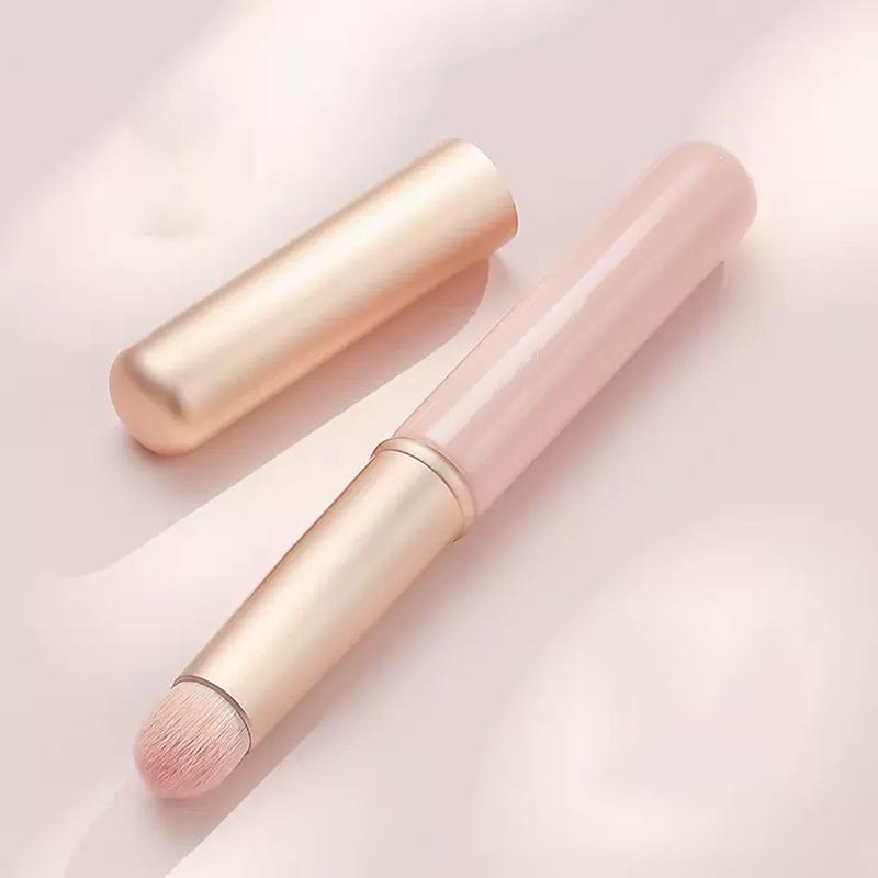 Lipstick Brush Concealer Round Head Lip Brush With Cover Carry Lid Soft Synthetic Lip Gloss Smudge Makeup Brush Cosmetic