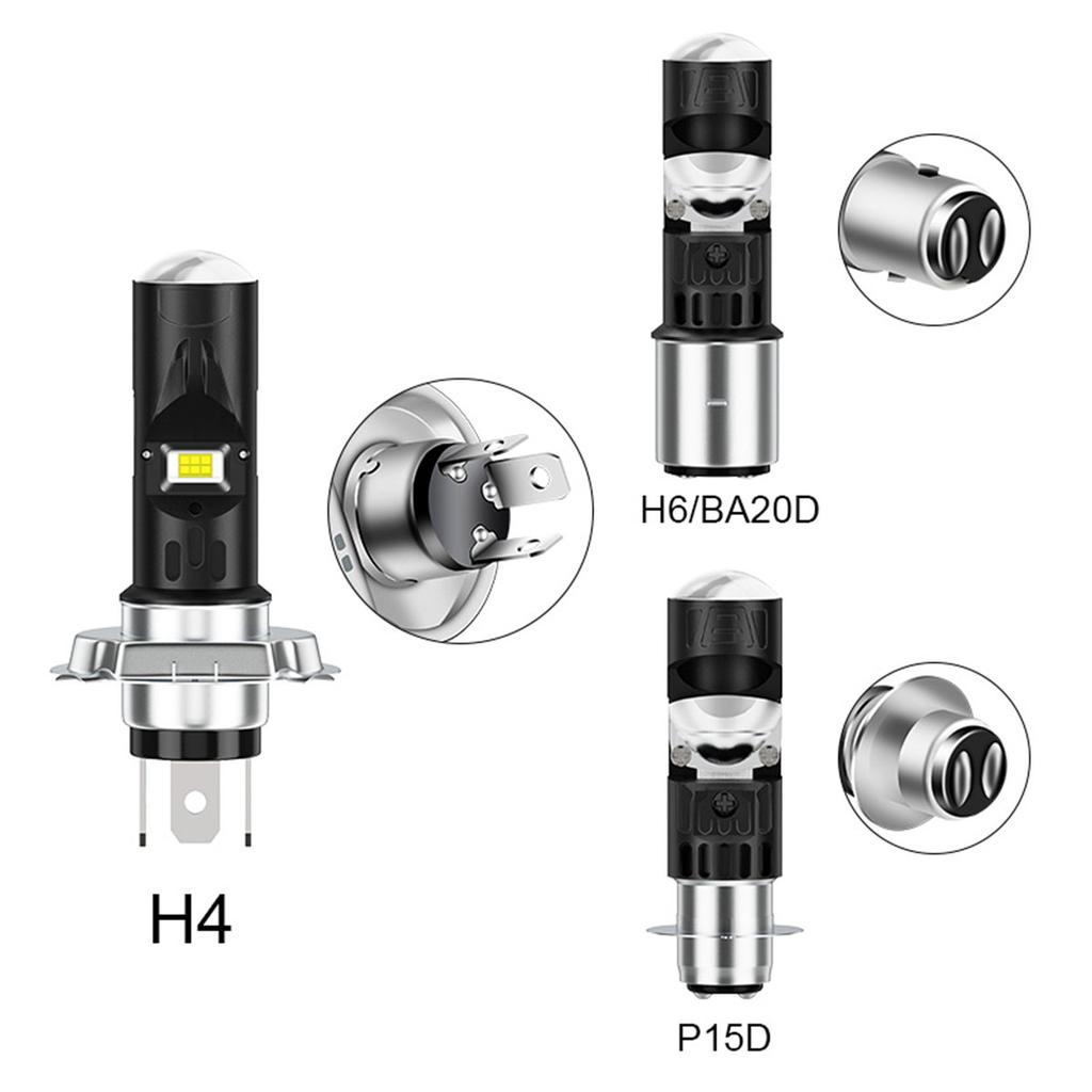 1 Peça H4 BA20D P15D Lâmpada de Farol de LED para Motocicleta Holofote 12V Luz de Cruzamento/Farol Alto Lâmpada de Nevoeiro Dupla Cor Branco Amarelo Acessório para Motos