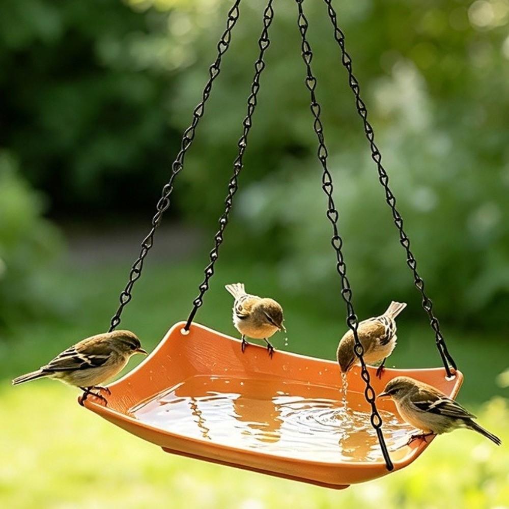 Open Bowl-shaped Hanging Bird Feeder Thickened Bird Feeding Platform Hummingbird Feeder Balcony