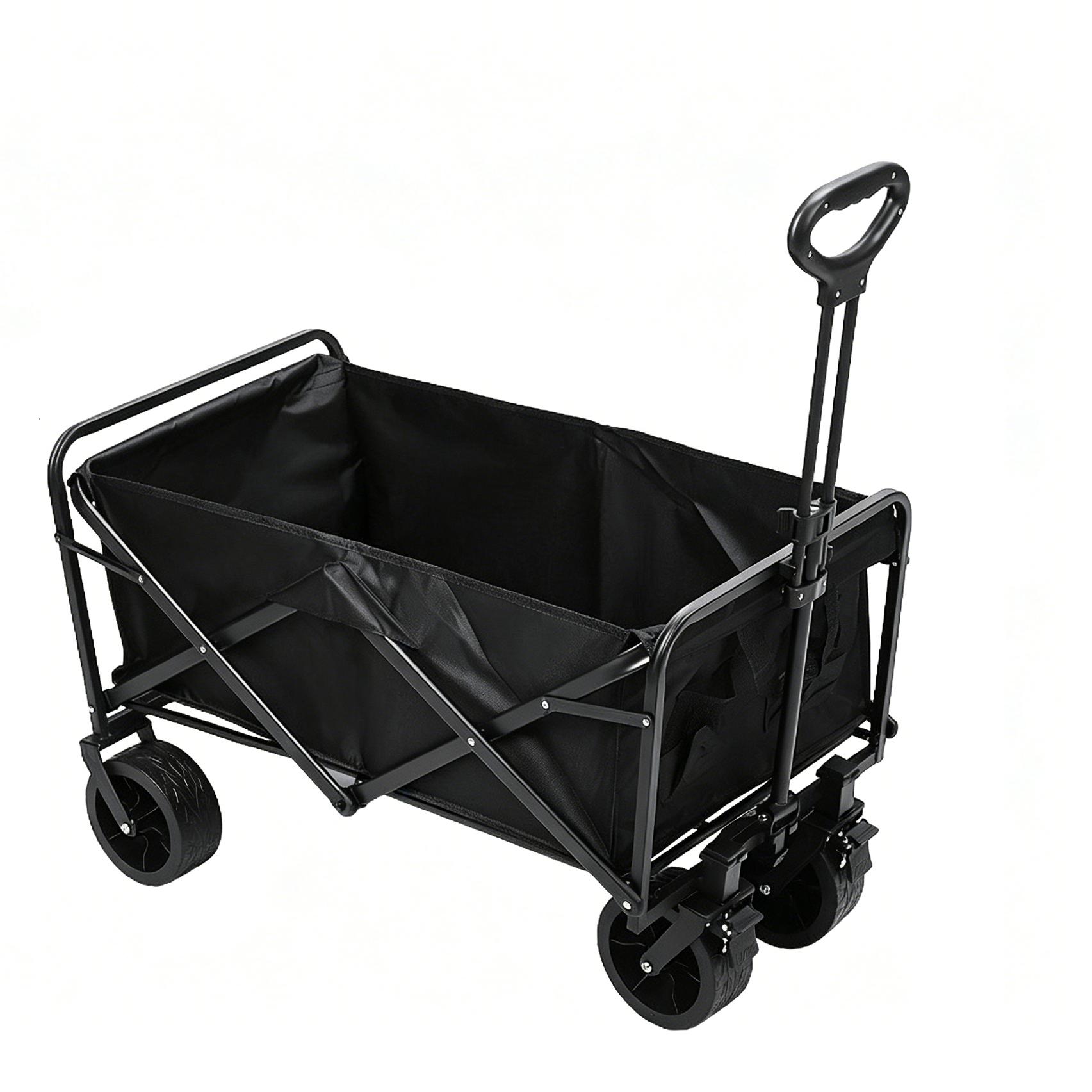Camping Wagon 600D Oxford Double Layers With Table Board 3-9cm Wheel Width 38.5X55CM,Wheel :11.5cm x 3cm чёрный