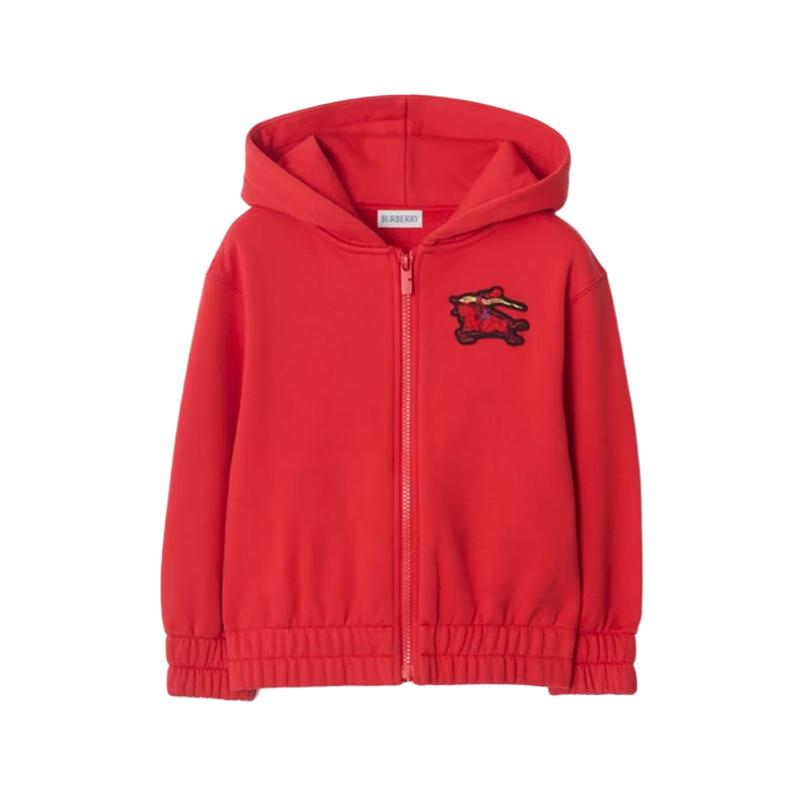 

Burberry Boy s Equestrian Knight Logo Cotton Zip-Up Hoodie 140 (10Y)