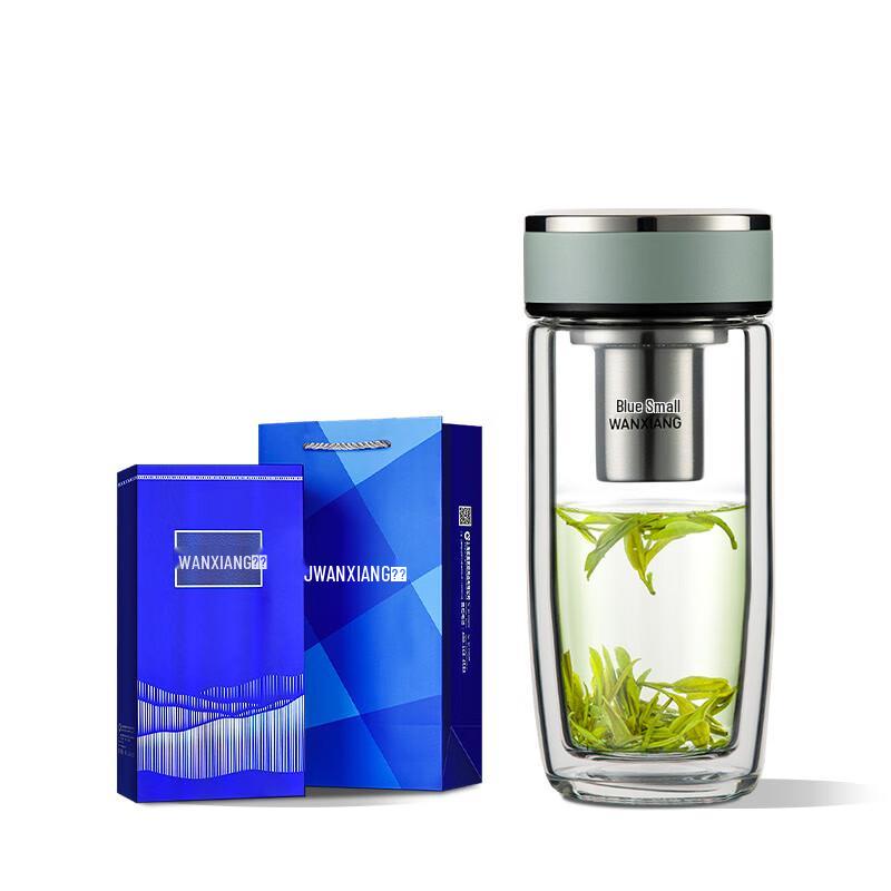 Wanxiang Double-Wall Glass Tea Infuser Mug