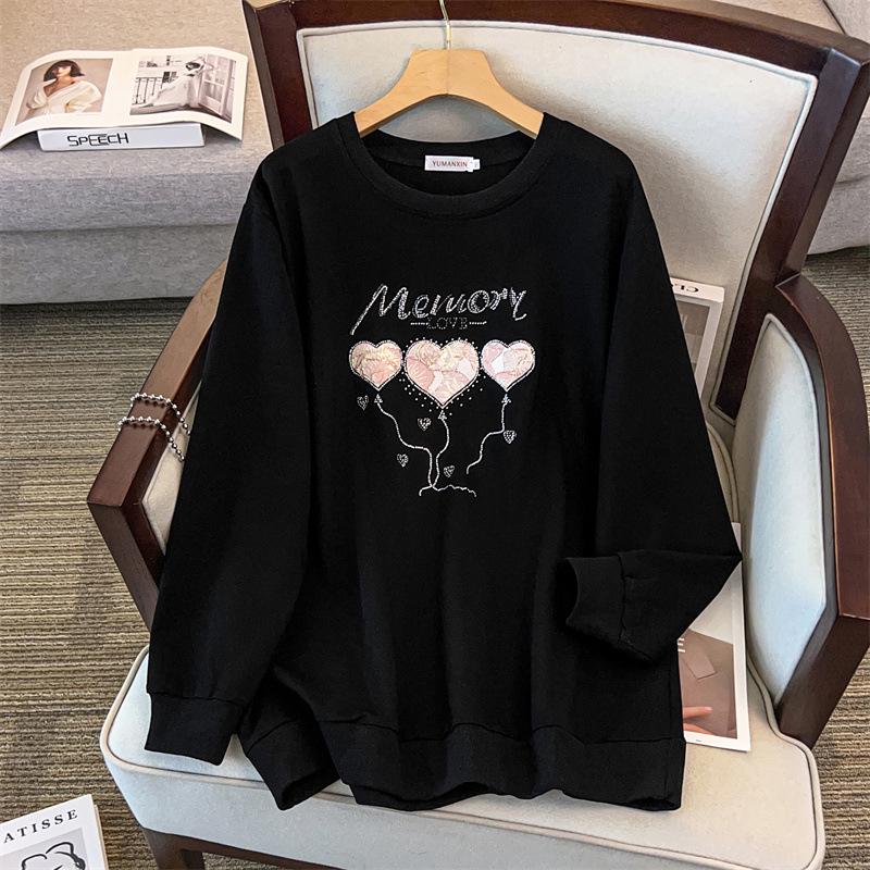 Plus Size 300 Jin Loose Hoodie for Autumn/Winter - Bust 150/160/170