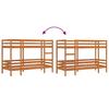 Bunk Bed Wax Brown 90 x 190 cm Solid Pine Wood
