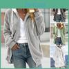Jacke Damen Ärmel Lang Mit Kapuze Reißverschluss Jacke Warm Mit Kapuze Plüsch Gemütlich Lässig Damenjacke