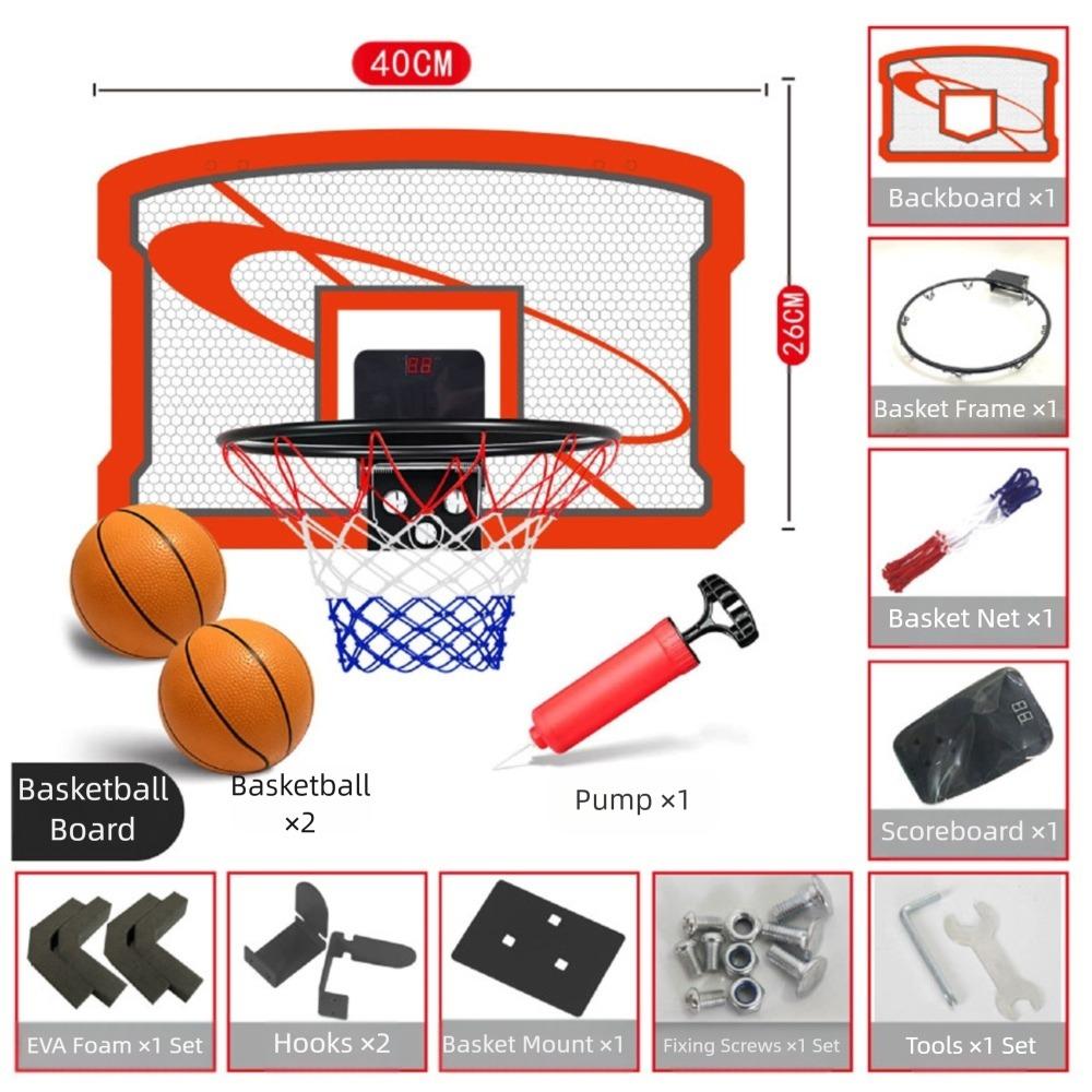 With Electronic Scoreboard Indoor Play Basketball Goal Kids Basketball Training Toys  Home Use
