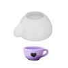 Silicone Teacup Candle Holder Mold Handmade Tray Moulds Silicone Texture Suitable for Craft and Handmade Decorations