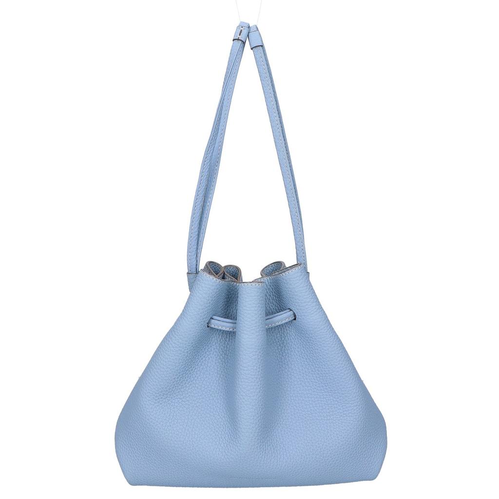 BONAVENTURA [Beautiful Condition] Noah Bag Shrink Leather Drawstring Handbag Light blueUsed