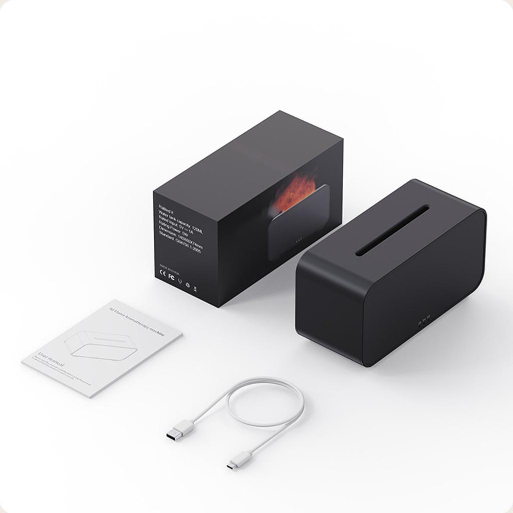 Bunte Aromatherapie-Maschine Desktop-Diffusor bunte Flamme Luftbefeuchter Haushalt kleine Simulation Flamme Aromatherapie-Maschine