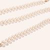 New Double Row Pearl Gold Thread Braided Beautiful and Elegant Sweet Woman Waist Chain