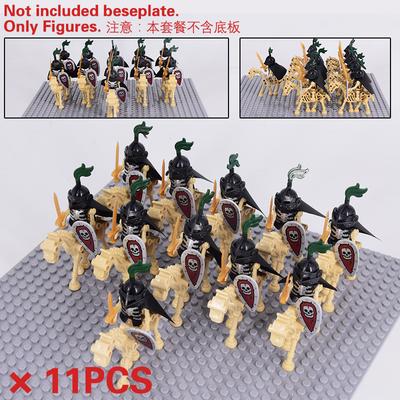 MOC Mittelalterliche Skelett-Zentauren-Ritter Mini-Actionfiguren Bausteine Römische Pferde-Armee Soldaten Steine Spielzeug Kinder WEIHNACHTSGESCHENKE