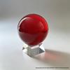 Sfera di Cristallo K9 Trasparente di Alta Gamma con Base in Vetro Trapezoidale - Decorazione da Scrivania, Arredamento per la Casa di Lusso Leggero.
