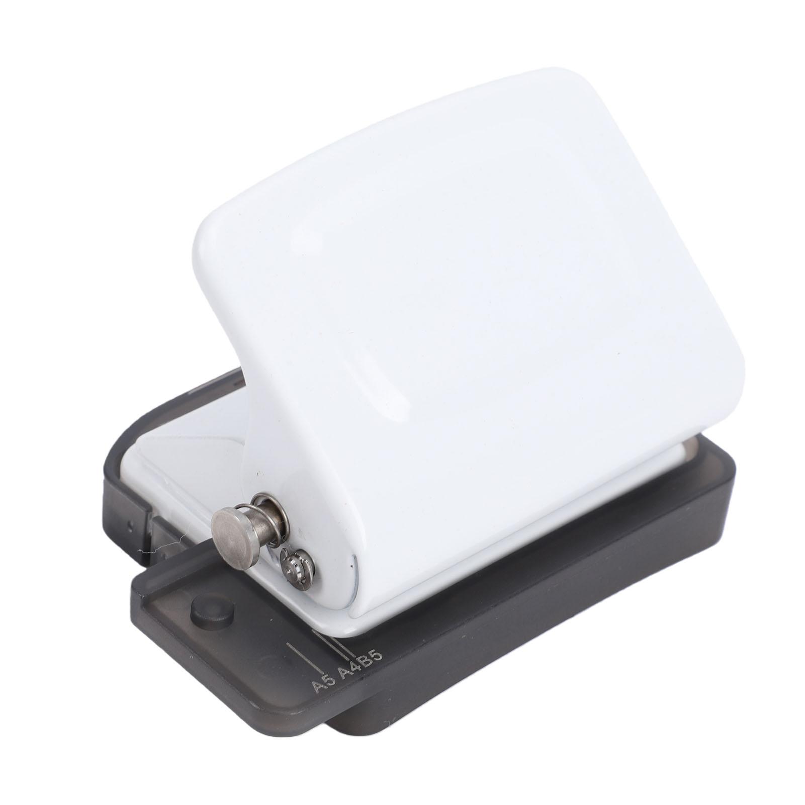 

6 Hole Puncher Portable Paper Punch Tool for 20 26 30 Holes Loose Leaf Notebook Planner Craft Projects White