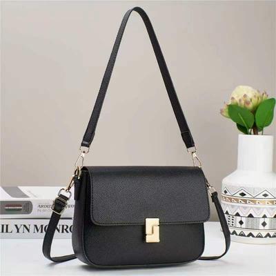 Niche High-quality Lychee Pattern PU Material Small Square Bag Simple and Versatile Underarm Bag One Shoulder Slanted Straddle Women's Bag
