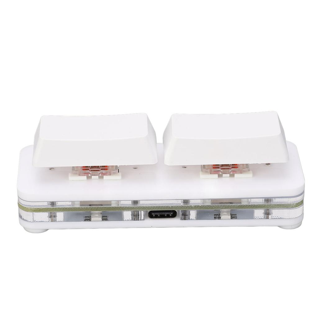 Programmable PC Keyboard 2 Key RGB USB Wired Hot Swappable Programmable OSU Mechanical Keypad for Gaming White