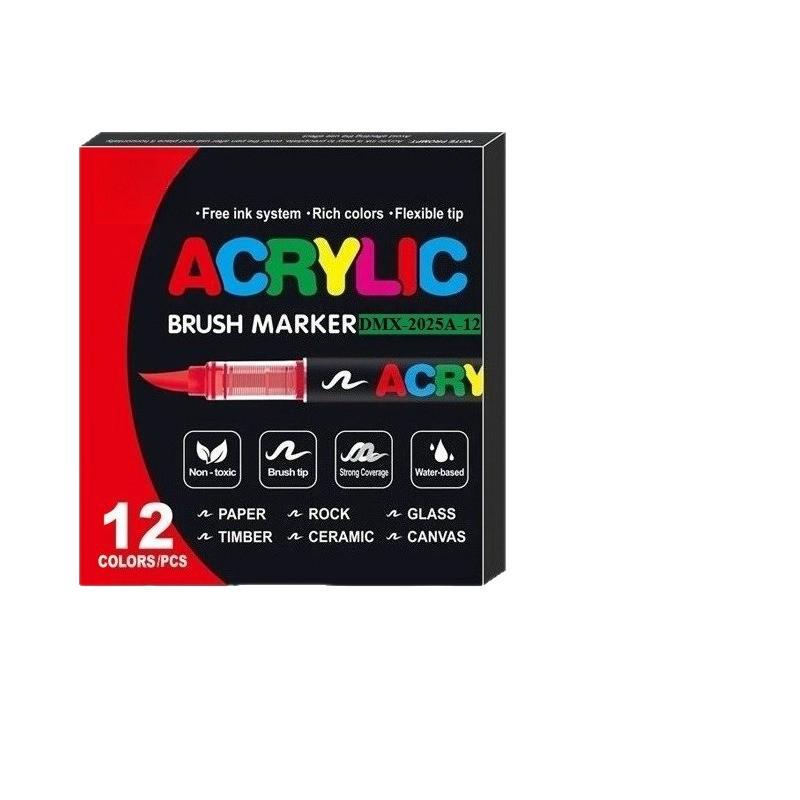 Acrylic Marker: Quick-Drying, Waterproof, Non-Bleeding, Soft Tip for Layering and DIY Painting