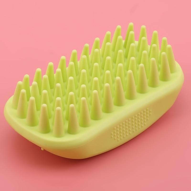 

Резиновая щетка для удаления шерсти животных, массажная щетка для ухода за волосами животных, собак, кошек, массажер, инструмент для чистки зелёный