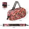 Large-Capacity Foldable Waterproof Shopping Bag with Zipper and Creative Print - Eco-Friendly Tote for Supermarket Storage