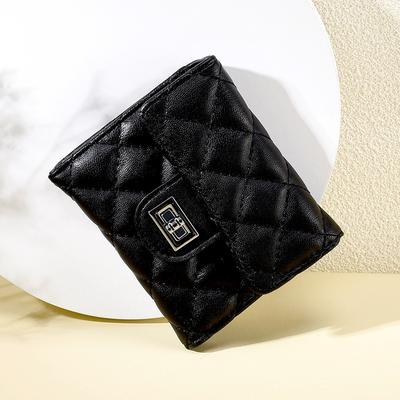 New Women's Wallet Rhombus Simple Girls Multi-card Anti-degaussing Student Change Bag