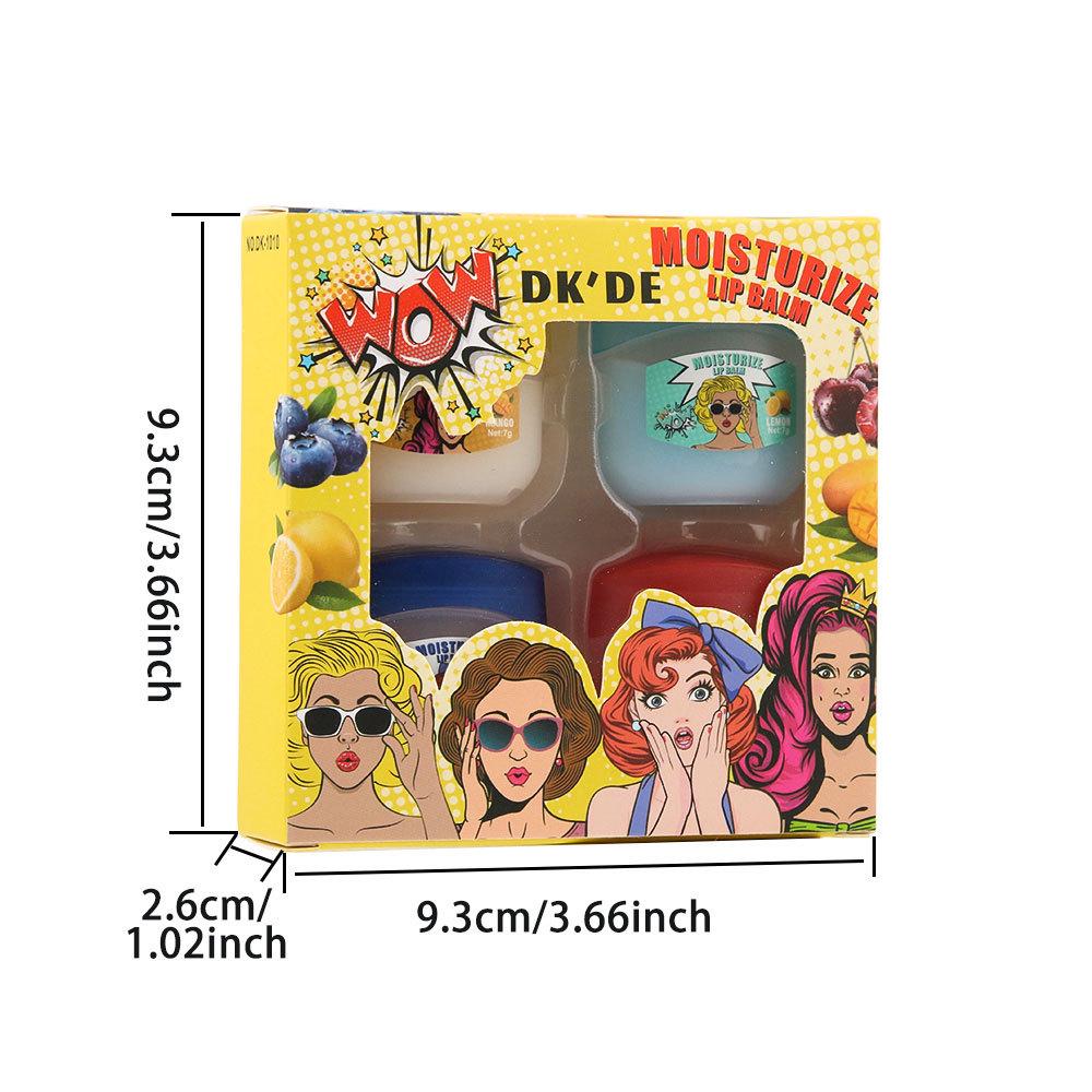 English Cross-Border Lip Care Set: 4-Piece Moisturizing Lip Mask & Lipstick Collection