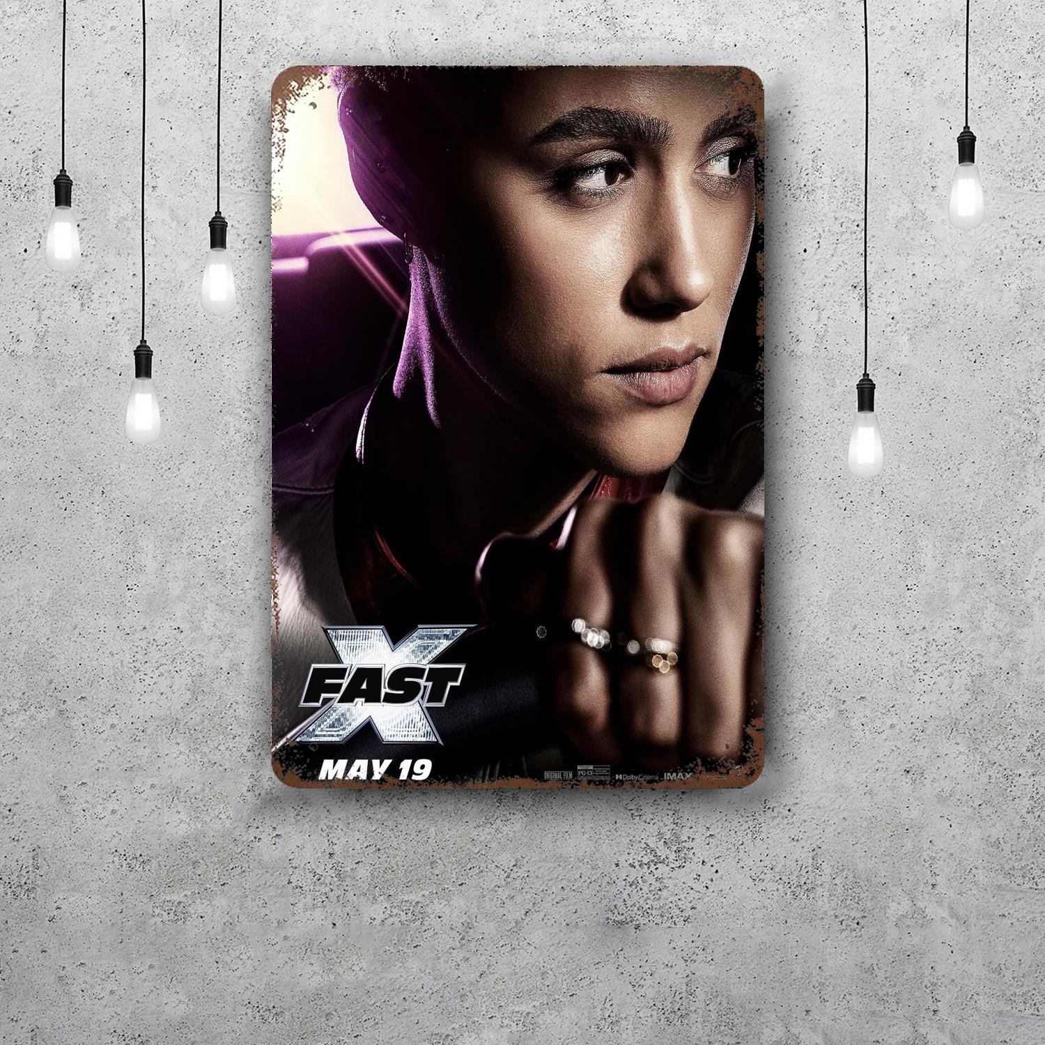 

Fast X 2023 Movie Decor Poster Vintage Tin Sign Metal Sign Decorative Plaque for Pub Bar Man Cave Club Wall Decoration 20x30cm（7.8x11.8inch）