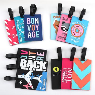 1 Stück Cartoon Tier PVC Gepäckanhänger Damen Herren Urlaubsreiseaccessoires Kofferanhänger Namens-ID Adressanhänger Reisegepäckanhänger