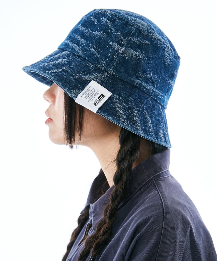 Seullipiseullib Scratch Blue Denim Bucket Hat