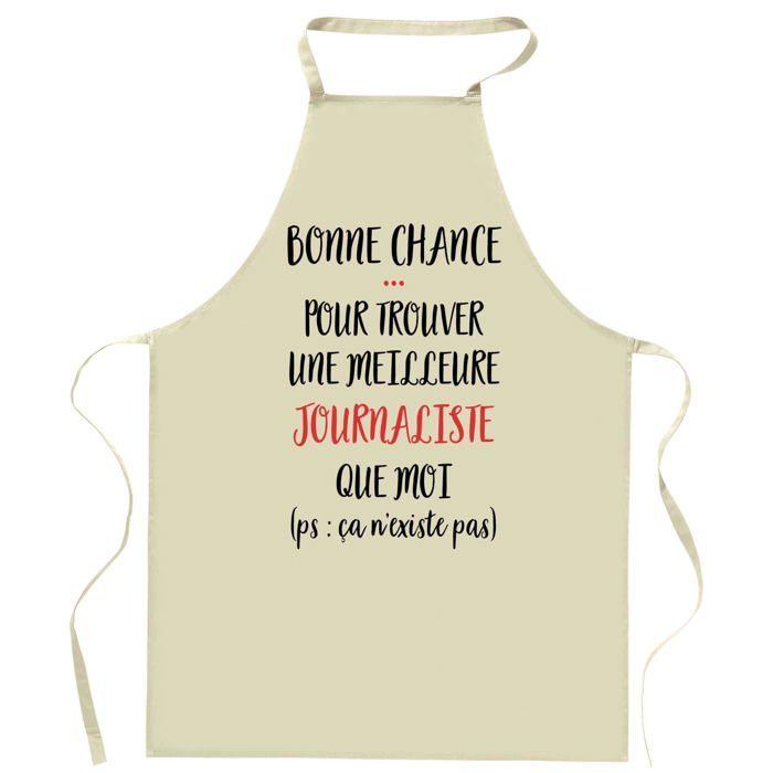 Tablier de cuisine - Planetee - Motif 'Journaliste ça n'existe pas' - Coton - Impression France
