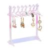 1set 1 Set Acrylic Earring Display Stands Coat Hanger Shape Clear AB Finished Product: 6x14x15cm About 12pcs/set