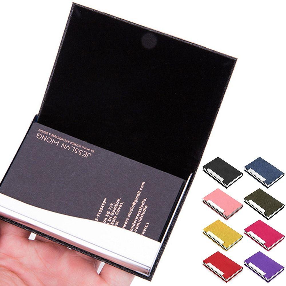 Für Ausweis Kreditkarte PU-Leder Visitenkartenhalter Namenskartenhalter Kartenetui Kartenfach