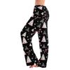 Womens Pajama Pants Sleepwear Casual Drawstring Elastic Waist Pants Comfy Straight Yoga Loose Trousers