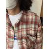 Skjorta Långärmad Pojkar Vår Ny Amerikansk Stil Lös Krage Rutig Skjorta Vintage Trendig Casual Lättmatchad Jacka