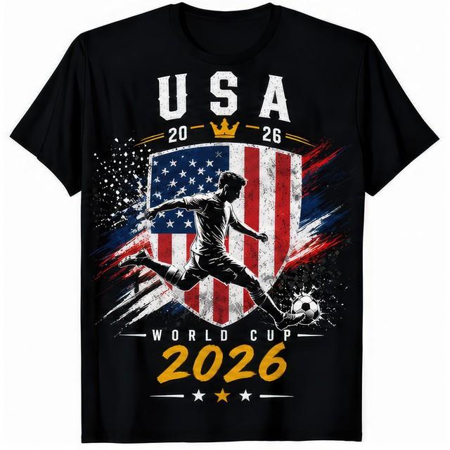 USA 2026 World Cup Football Fan T Shirt Mens Womens Kids XXXXL