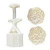 MidAutumn Festival Moon Cake Maker 3D Flower Pattern Moon Cake Molds Cookie Stamp Hand Press Cookie Dessert Cutter