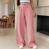 Women's Casual Solid Color High-waisted Wide-leg Pants