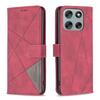 For Motorola Moto G56 5G Phone Case BINFEN COLOR Wallet Stand Geometry Imprinted Leather Cover