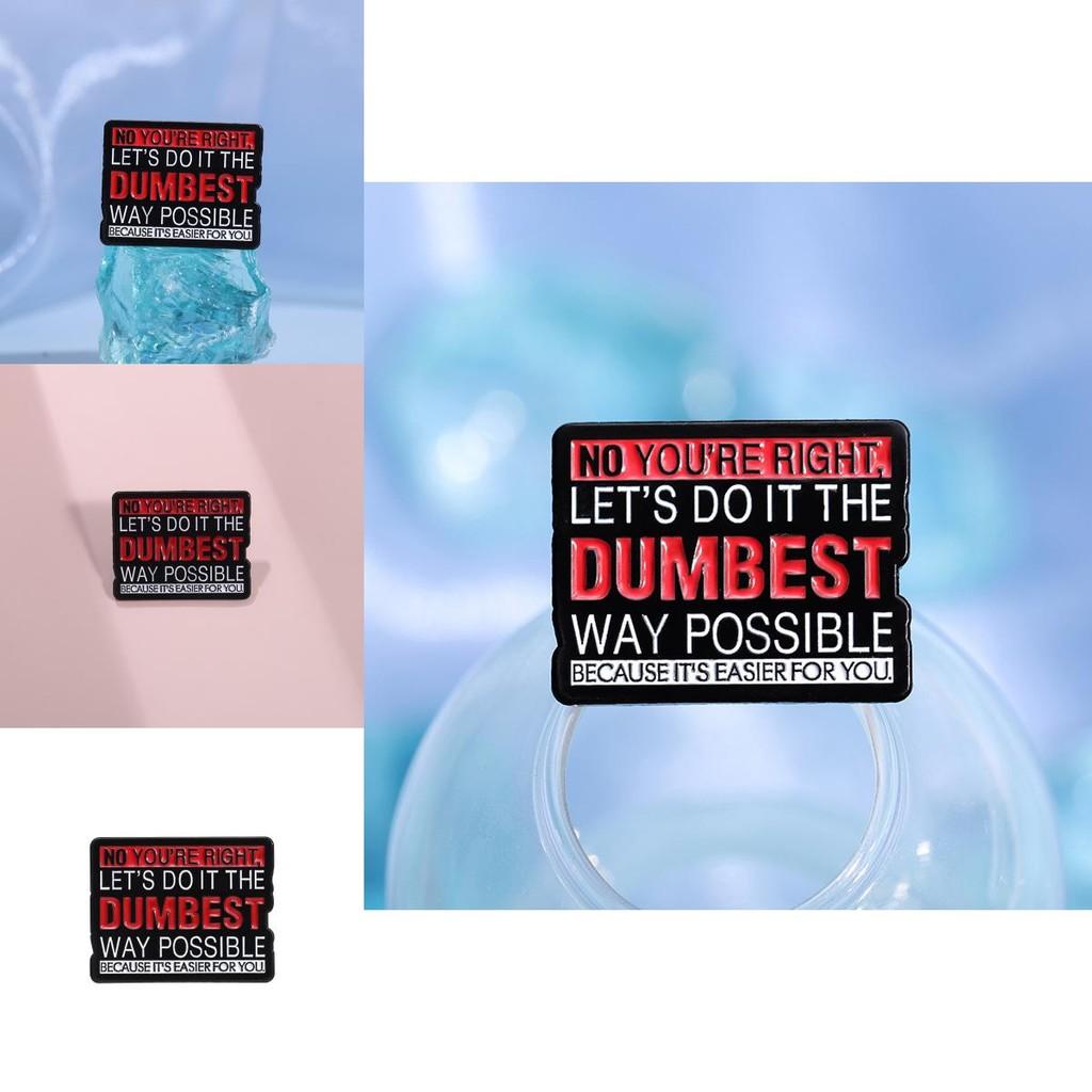 Letter Colorful Elegant Pin Brooch Featuring Geometric Shapes For Expressive Style Fashion