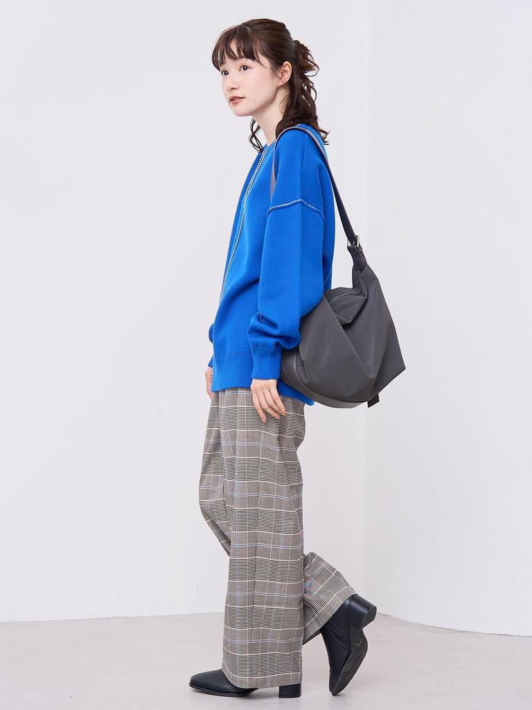 Cohen Classic Easy Beauty Check Wide Pants (Web-Exclusive Sizes Available) 76406000020 1550 MD.GRAY (15) M