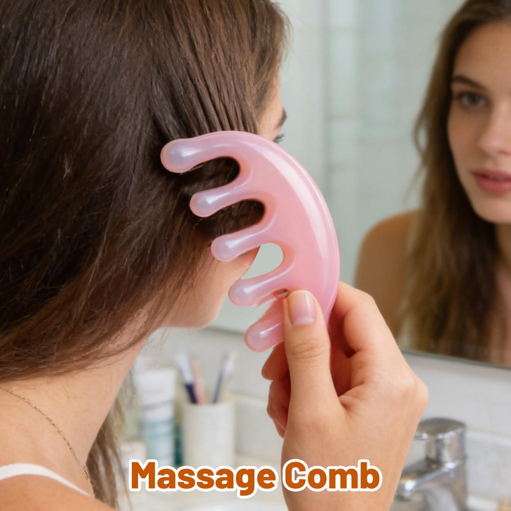 Resin Five-finger Ball Head Thickening Comb For Scalp Massage, Small Comb For Home Use, Portable,  Comb For Head Massage