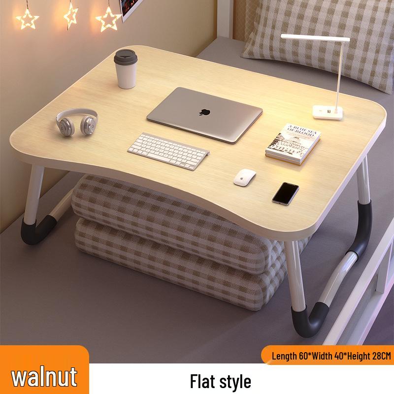 Folding Bedside Desk/Table for Laptop & Study - Bay Window, Bedroom, or Pit Use with Large Brackets