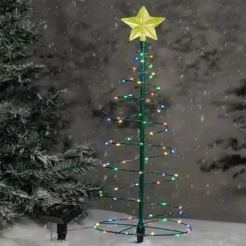 Solar Metal LED Christmas Tree Decoration String Lights Artificial Solar Christmas Tree Lawn Lights Solar LED Landscape Lights